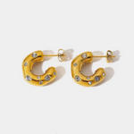 Load image into Gallery viewer, Enesi Gold CZ Earrings
