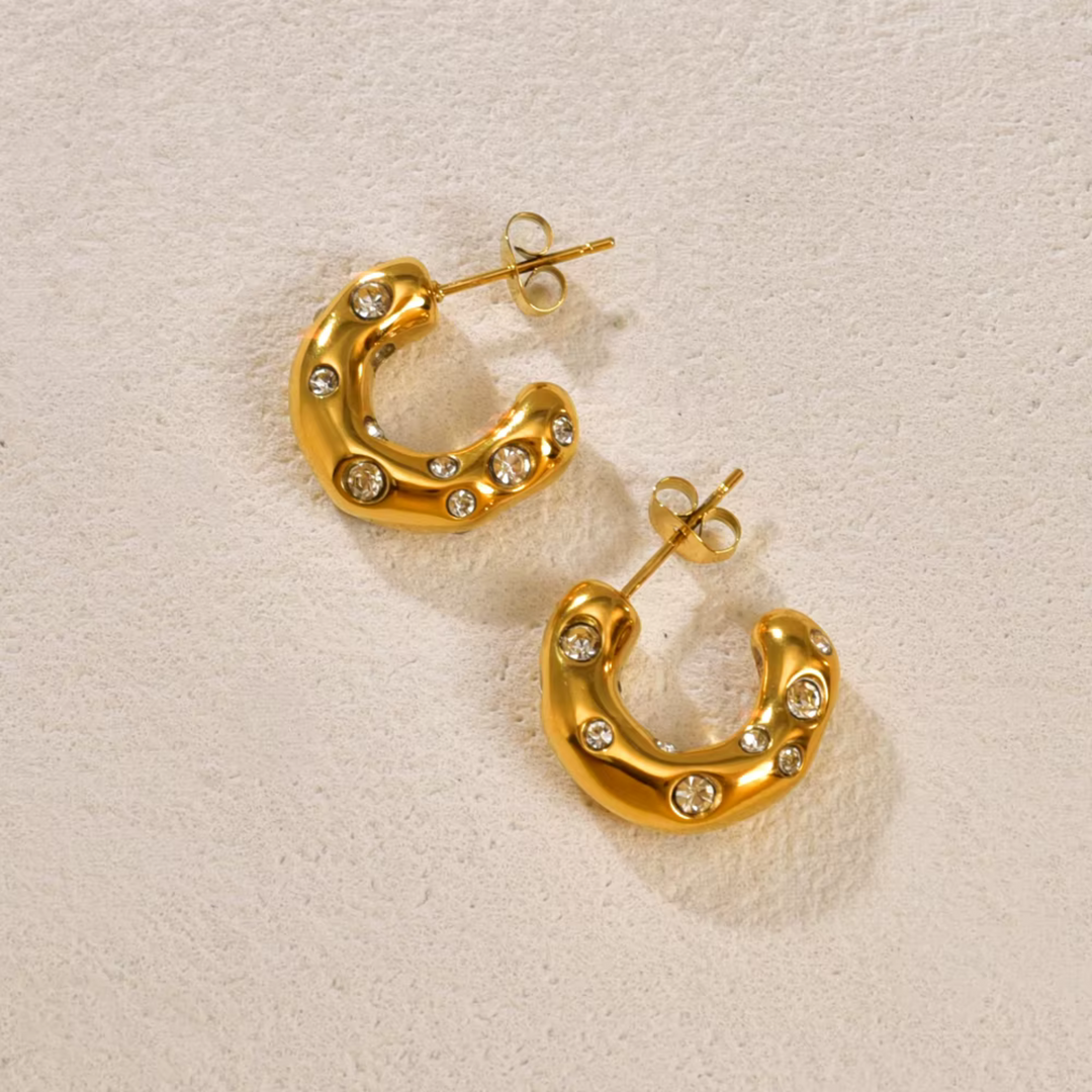 Enesi Gold CZ Earrings