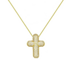 Load image into Gallery viewer, CZ Bubble Cross Necklace
