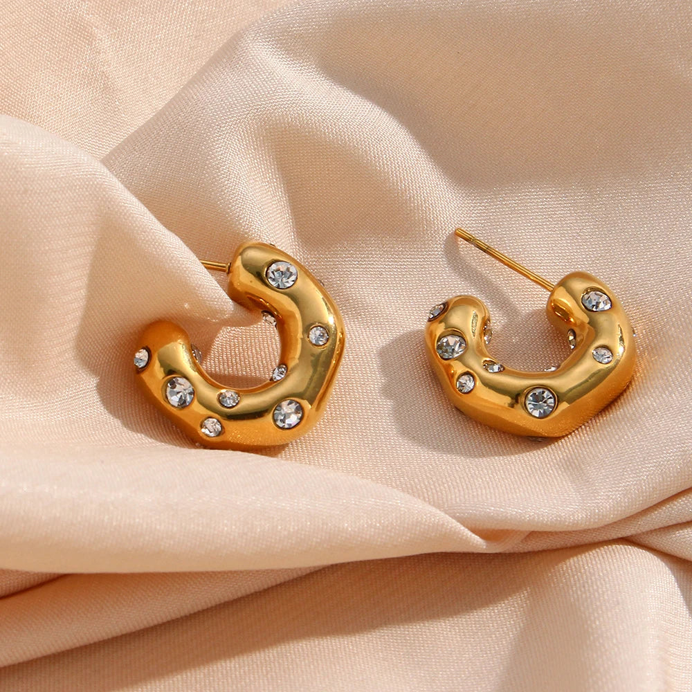 Ensera Gold CZ Earrings