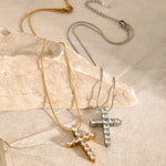 Load image into Gallery viewer, Cenai Gold Cross Necklace
