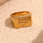 Load image into Gallery viewer, Ceni Never Give Up Chunky Ring
