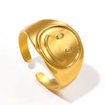 Load image into Gallery viewer, Meani Gold Smiley Face Ring
