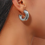 Load image into Gallery viewer, Mena Chunky Hoop Earrings

