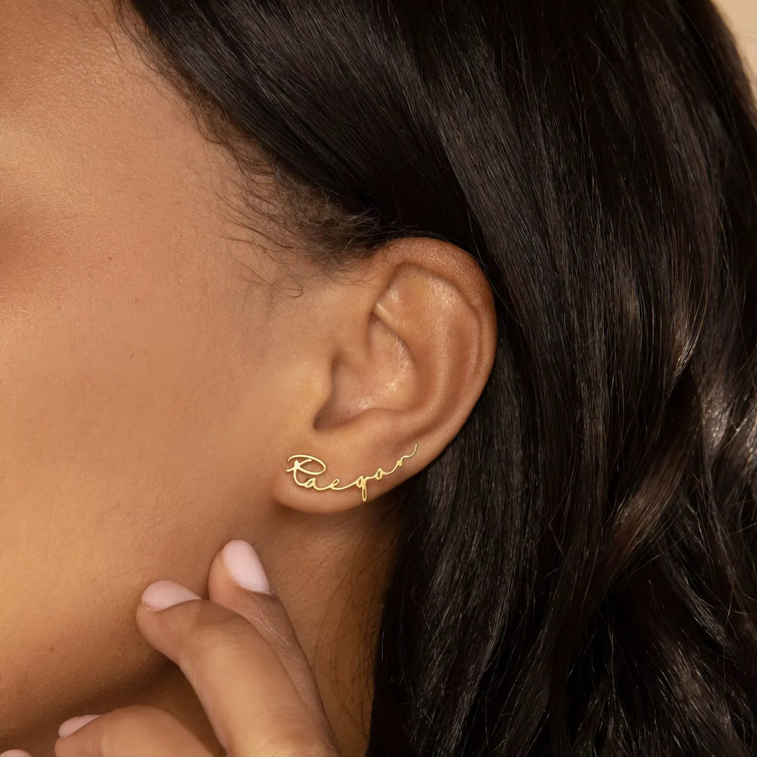 Seuna Custom Name Earrings