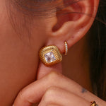 Load image into Gallery viewer, Essena Gold CZ Earrings
