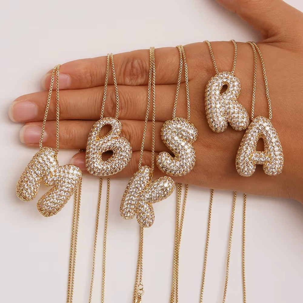 Neala Bubble Initial Necklace