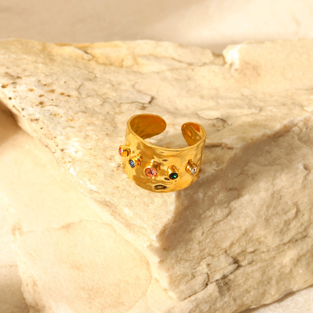 Nai Gold Hammered Ring