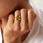 Load image into Gallery viewer, Nai Gold Hammered Ring
