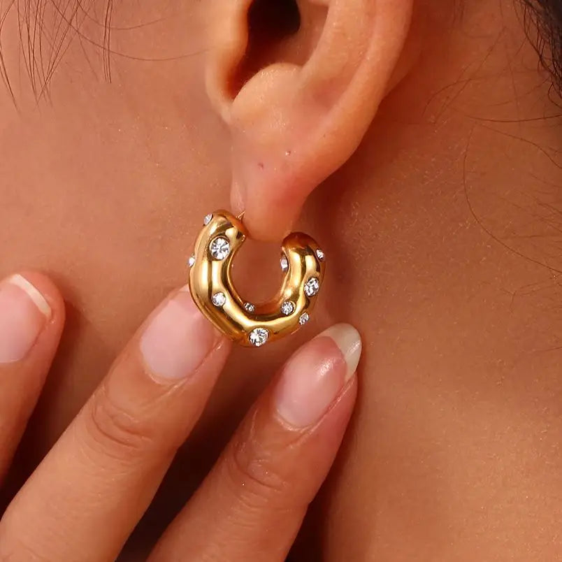 Ensera Gold CZ Earrings