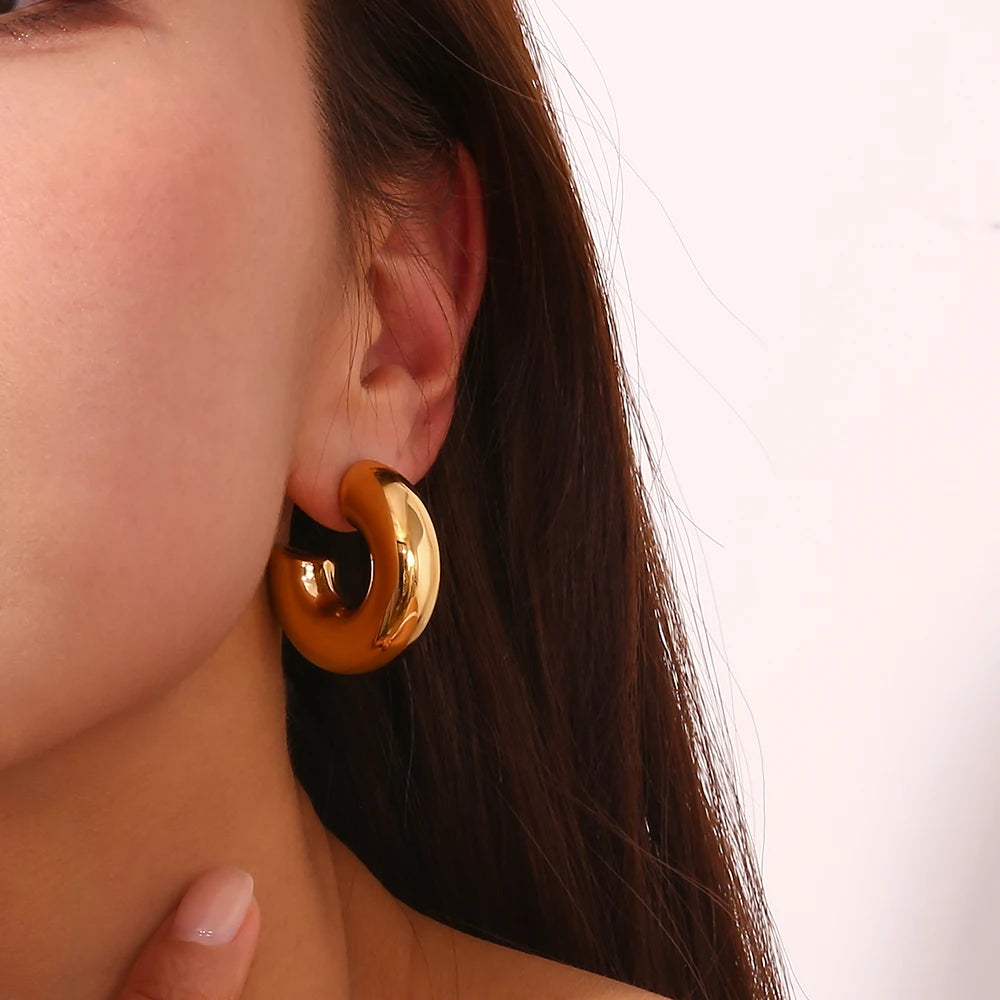 Mena Chunky Hoop Earrings