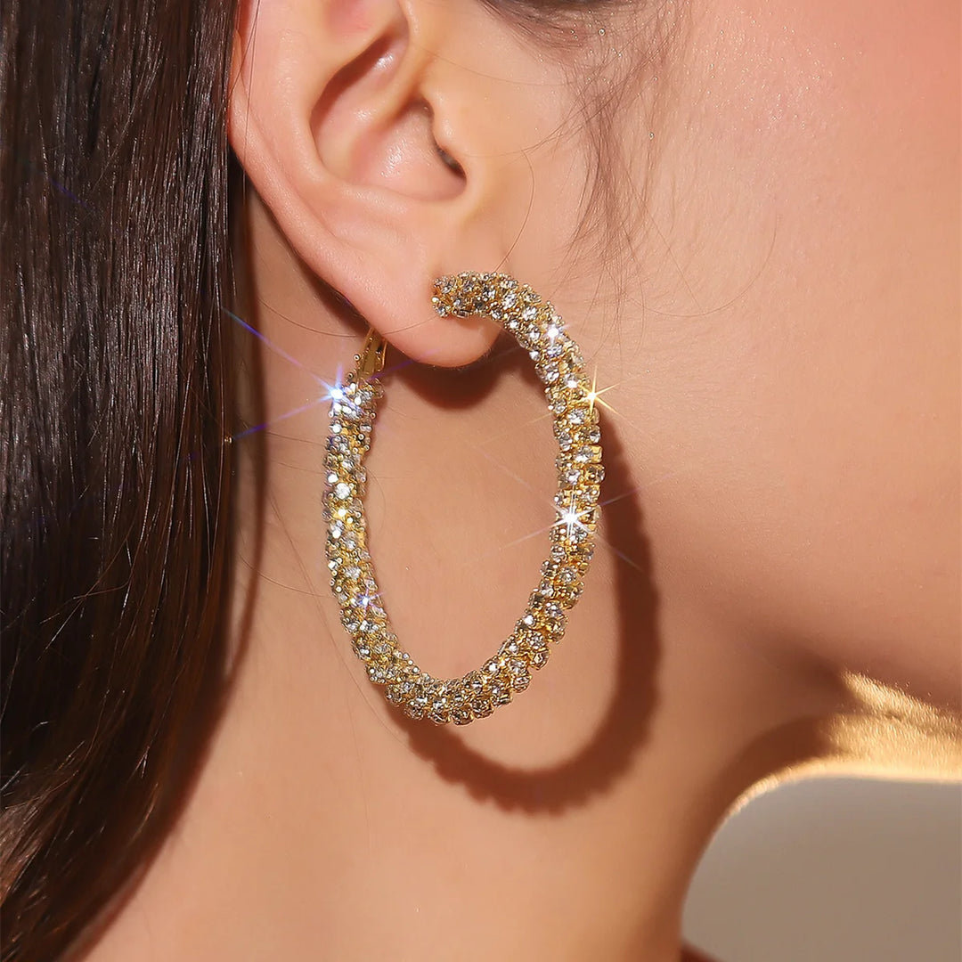 Saena CZ Hoop Earrings