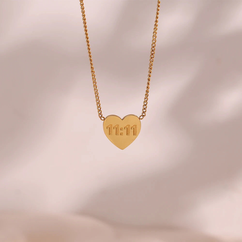 Eami 11:11 Heart Necklace