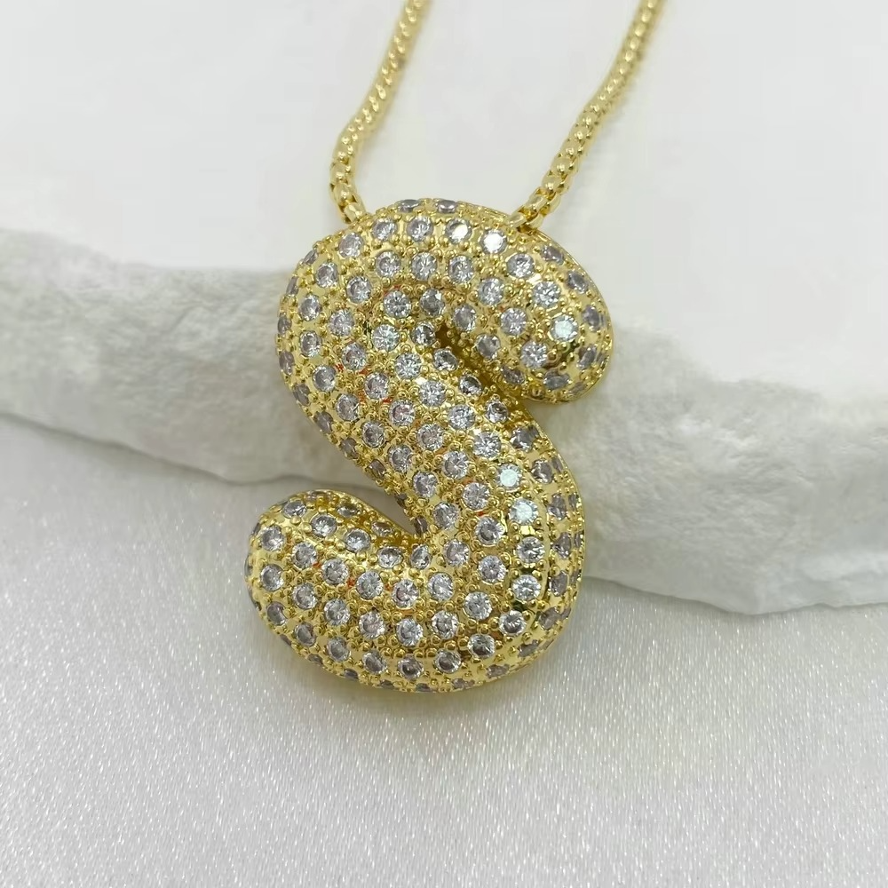 Neala Bubble Initial Necklace
