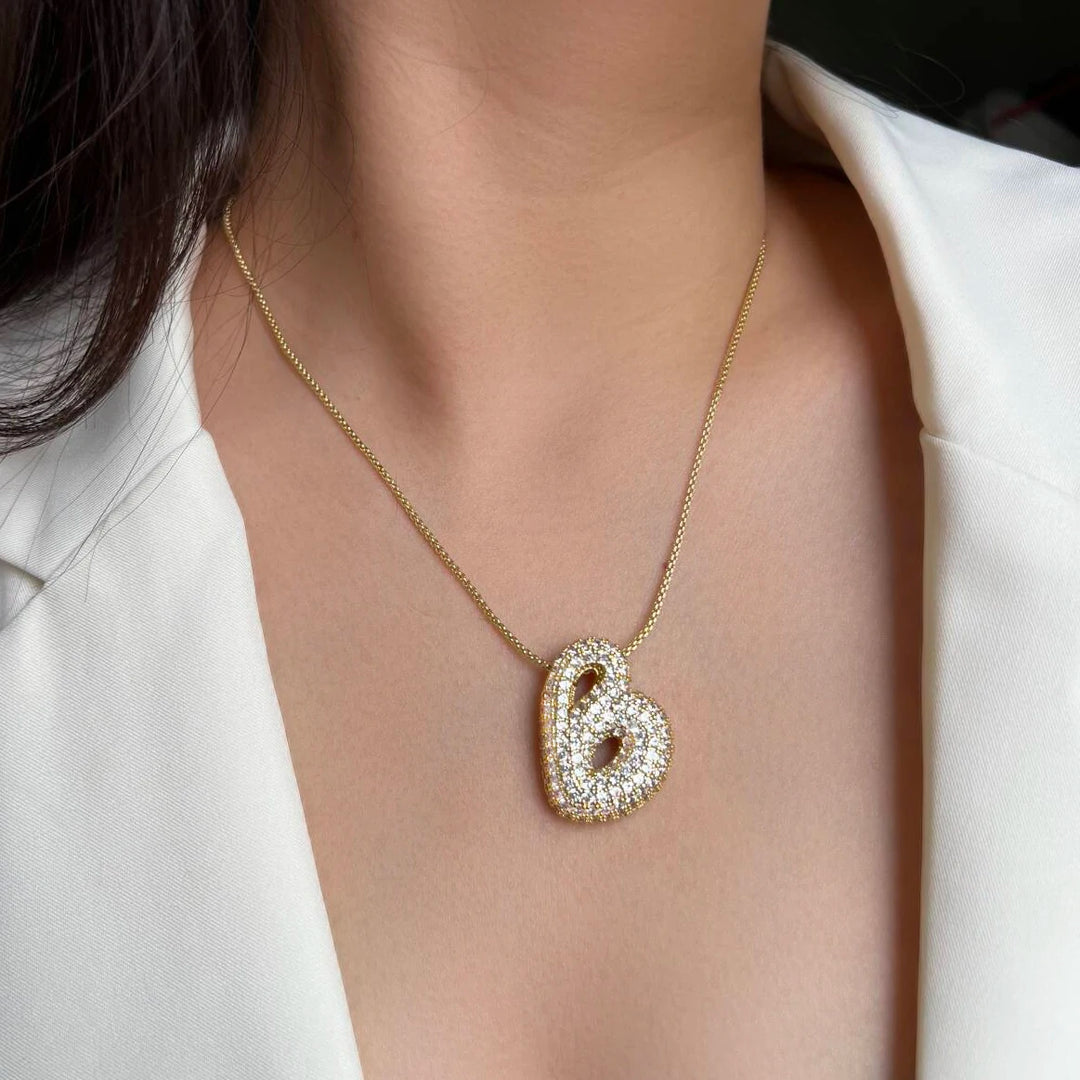 Neala Bubble Initial Necklace