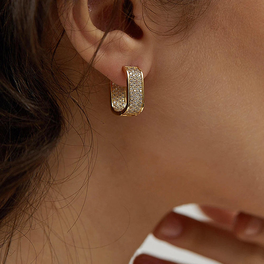 Archette Gold Zirconia Earrings
