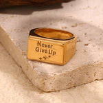 Load image into Gallery viewer, Ceni Never Give Up Chunky Ring
