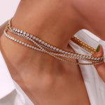 Load image into Gallery viewer, Lumi Gold Tennis Necklace
