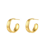 Load image into Gallery viewer, Nenni Gold Hoop Earrings
