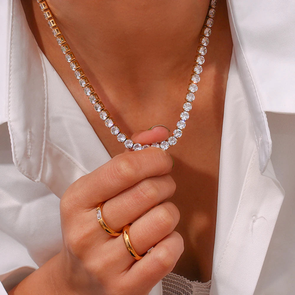Lumi Gold Tennis Necklace