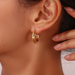 Load image into Gallery viewer, Ensera Gold CZ Earrings
