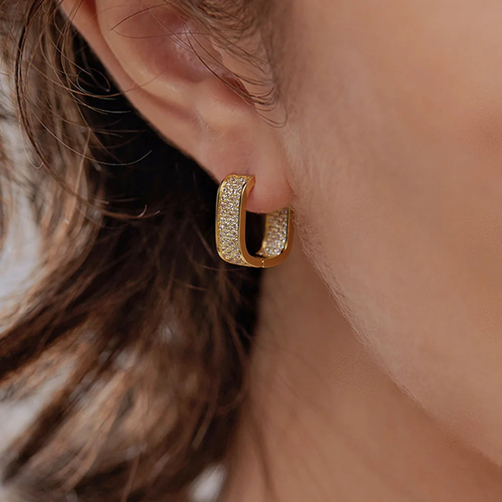 Archette Gold Zirconia Earrings