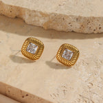 Load image into Gallery viewer, Essena Gold CZ Earrings
