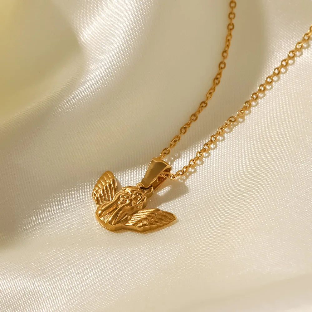Amia Gold Angel Necklace