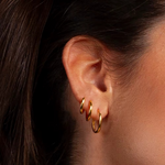 Load image into Gallery viewer, Senai Tiny Hoop Earrings
