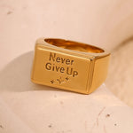 Load image into Gallery viewer, Ceni Never Give Up Chunky Ring
