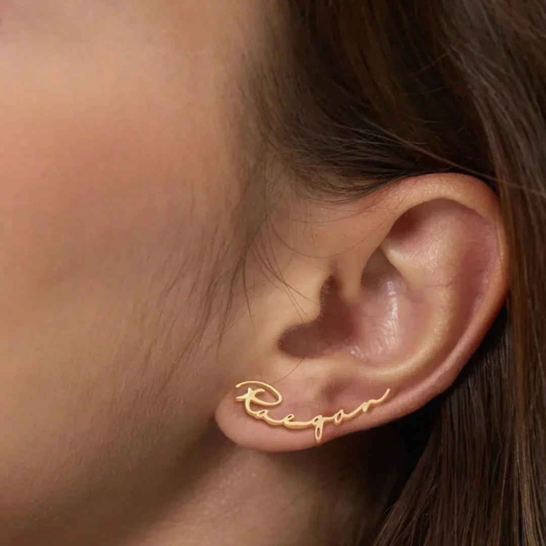 Seuna Custom Name Earrings