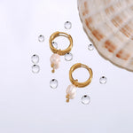 Load image into Gallery viewer, Serae Pearl Hoop Earrings
