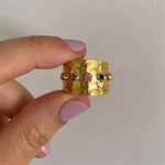 Load image into Gallery viewer, Nai Gold Hammered Ring
