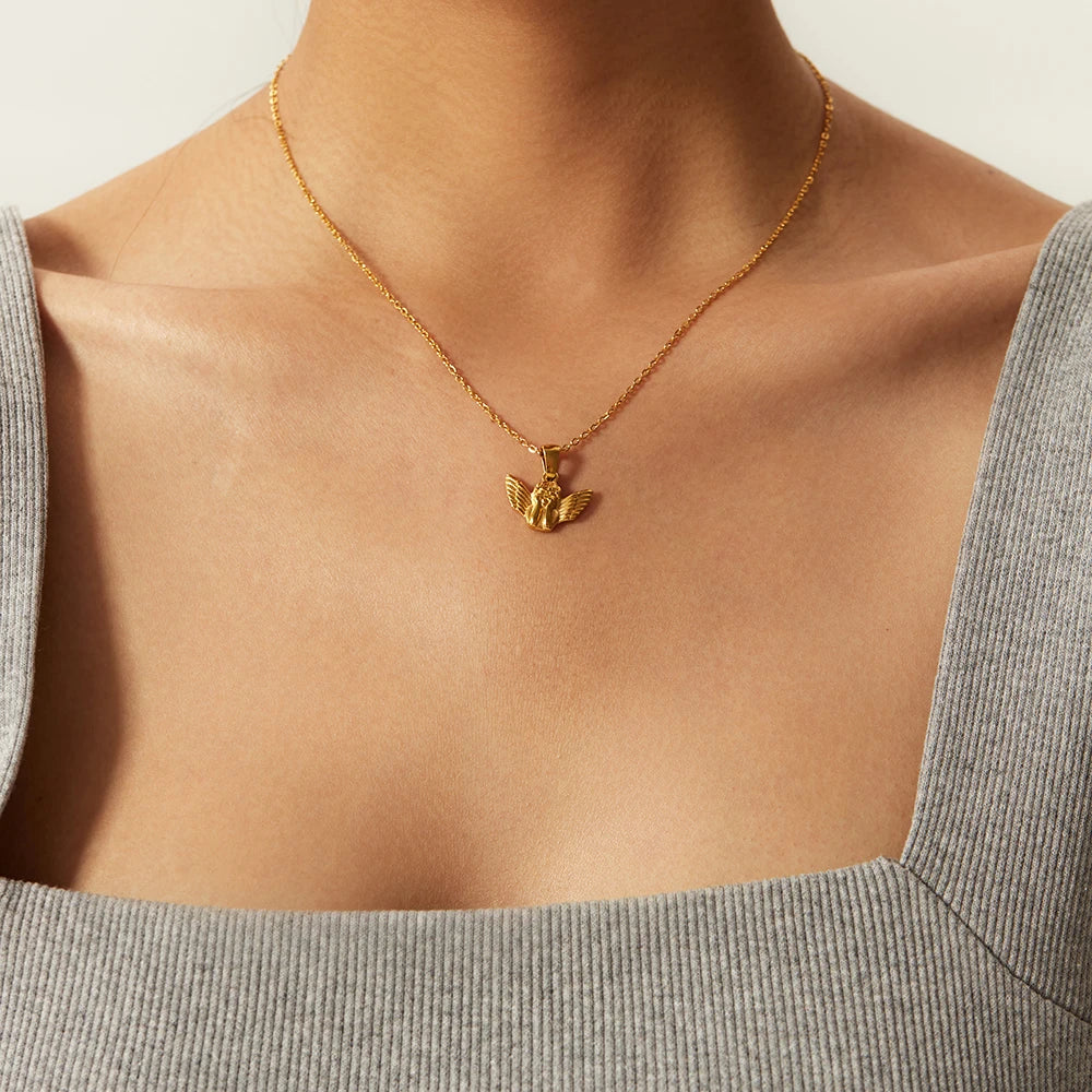 Amia Gold Angel Necklace