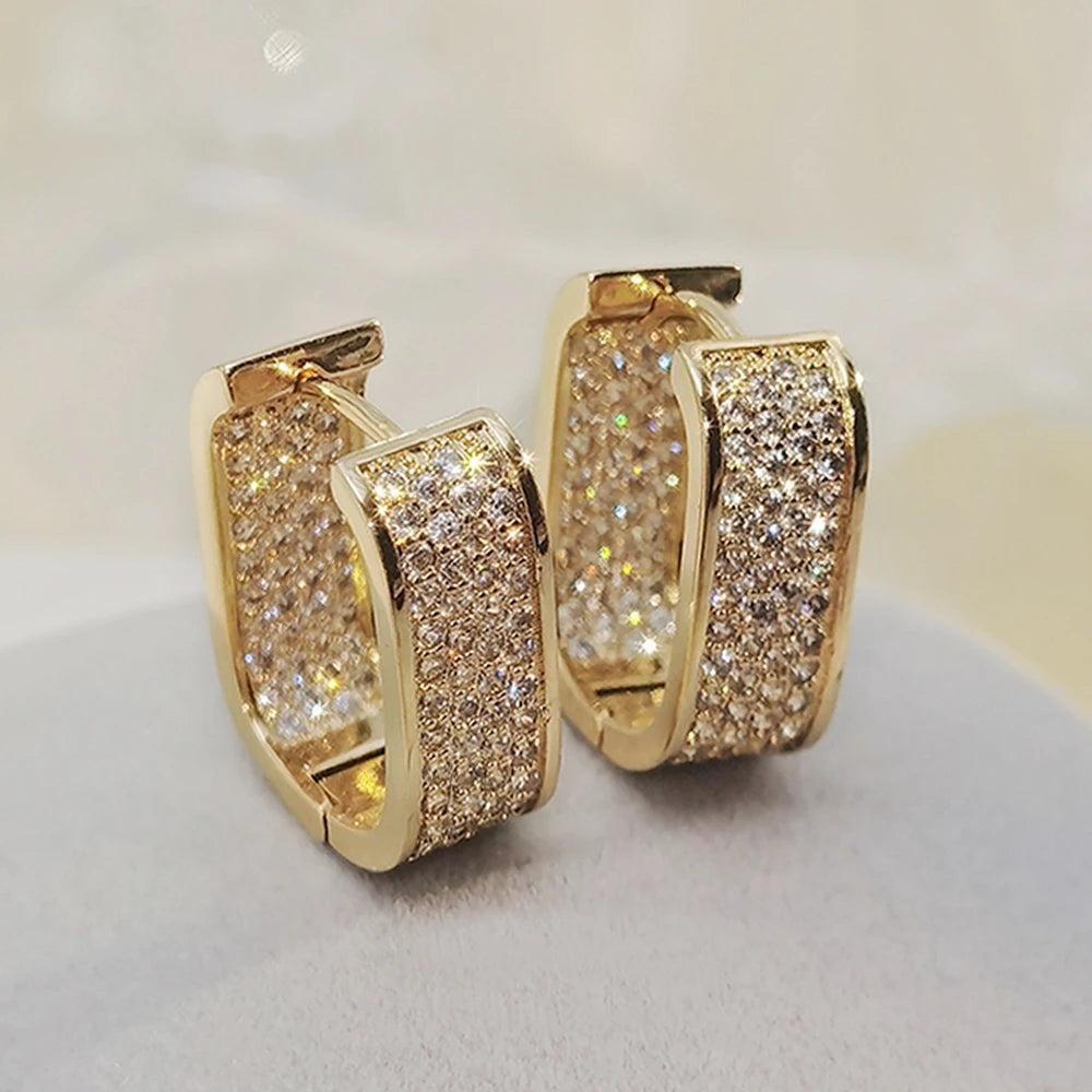 Archette Gold Zirconia Earrings