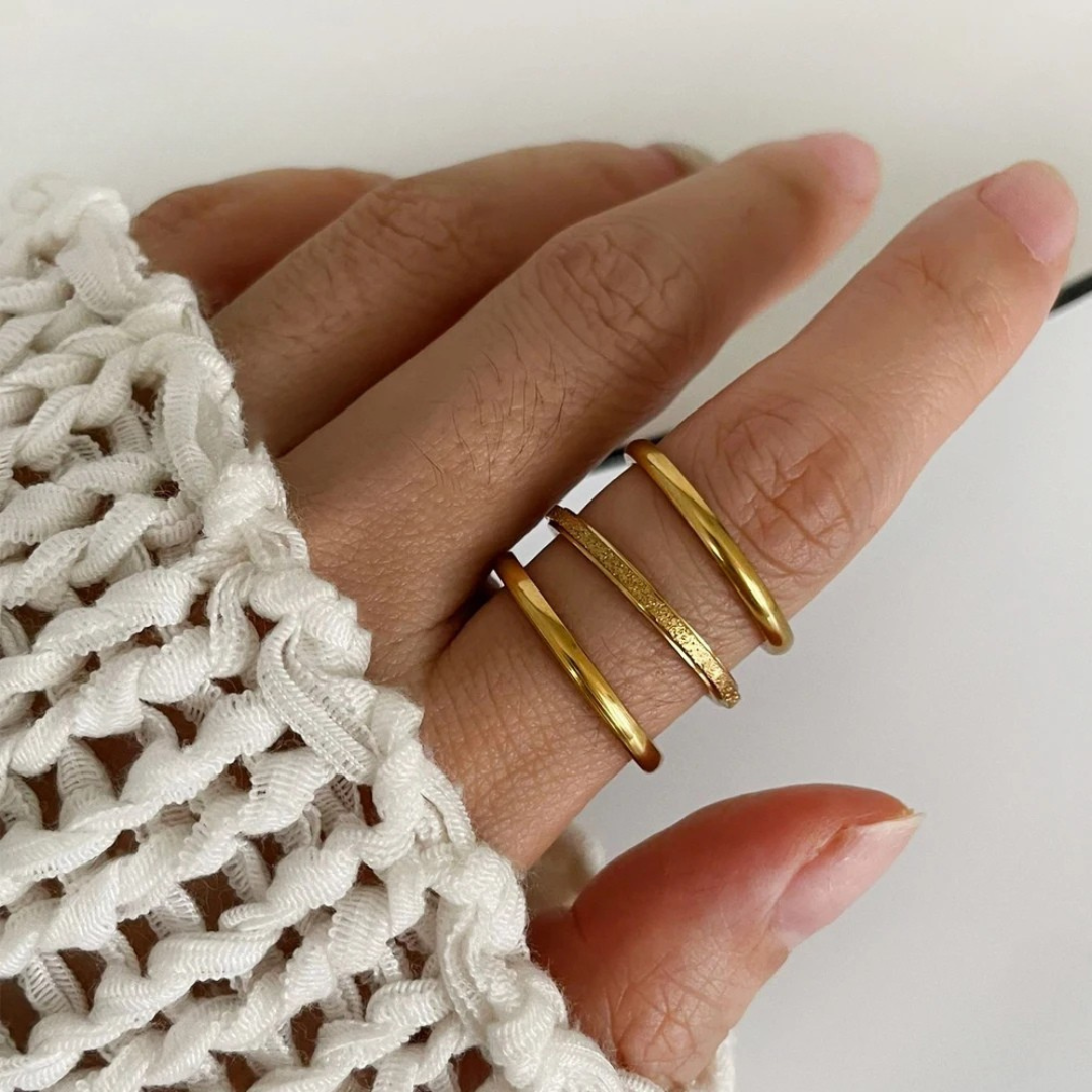 Linea Gold Ring Set