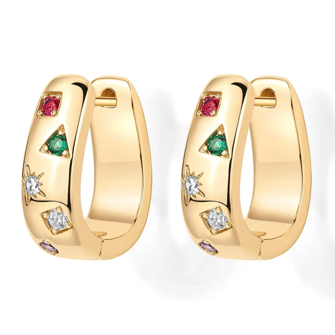 Sena Gold CZ Huggies
