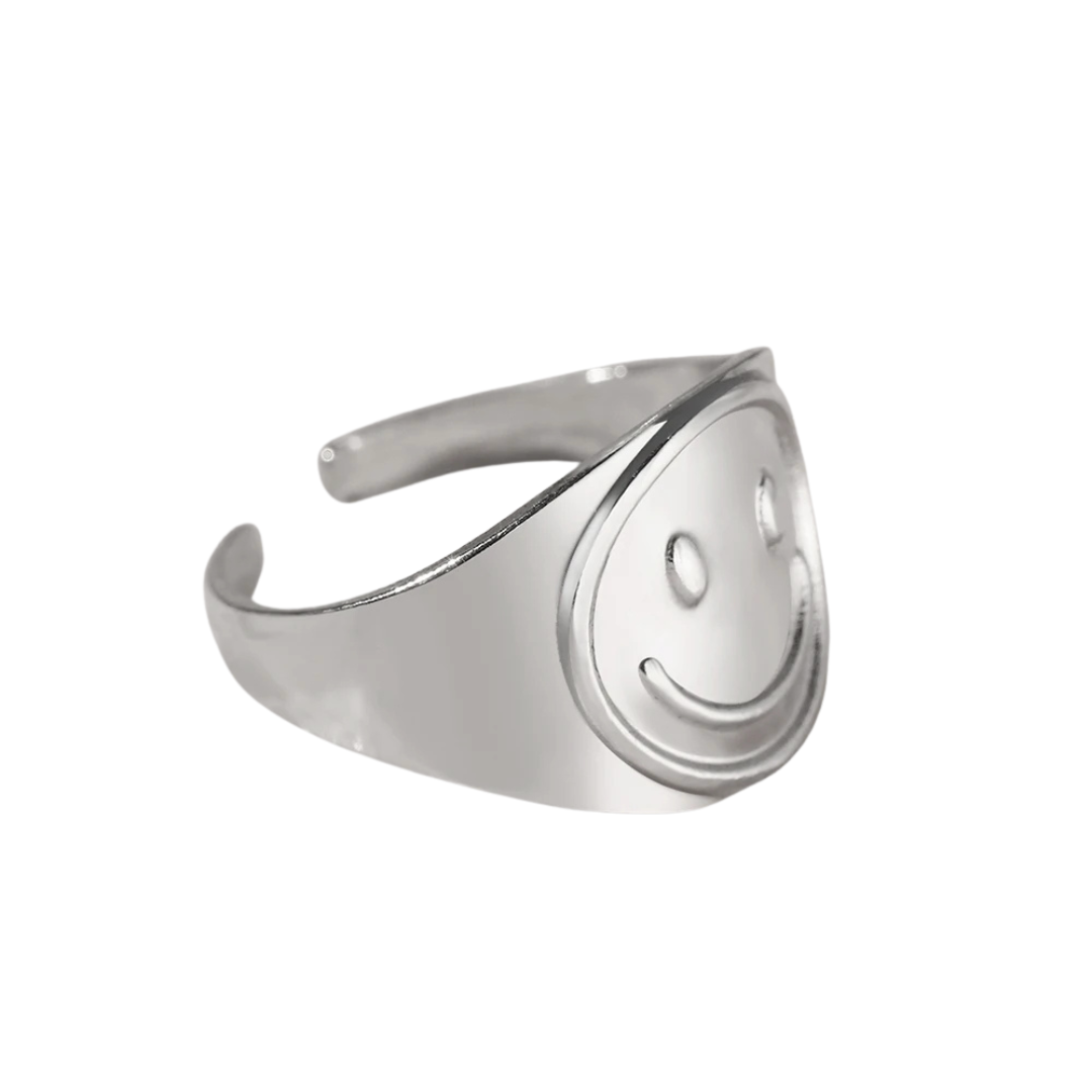 Meani Gold Smiley Face Ring