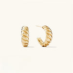 Load image into Gallery viewer, Esi Gold Twist Earrings
